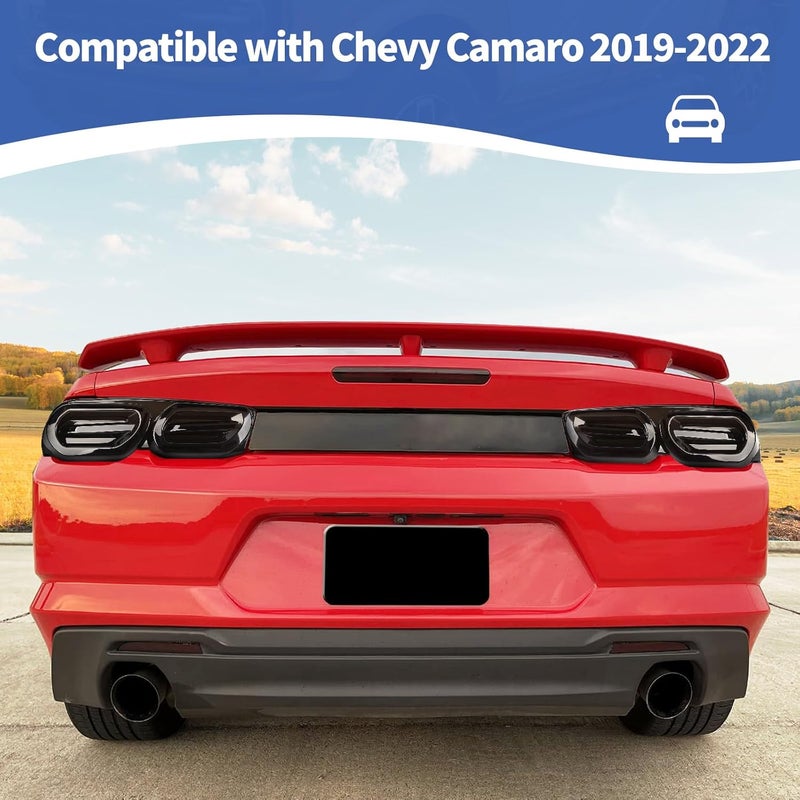RT-TCZ for Camaro Smoked Tail Lights Cover Trim for Chevy Camaro 2019 up Smoked Black Exterior Accessories 2pcs - Image 4